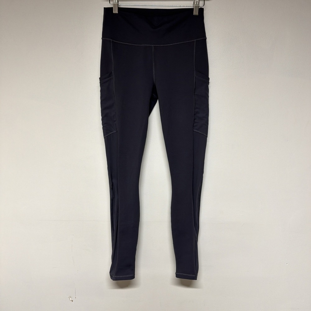 Fabletics Powerhold Leggings Womens Medium Black Athletic Yoga Pockets Skinny
